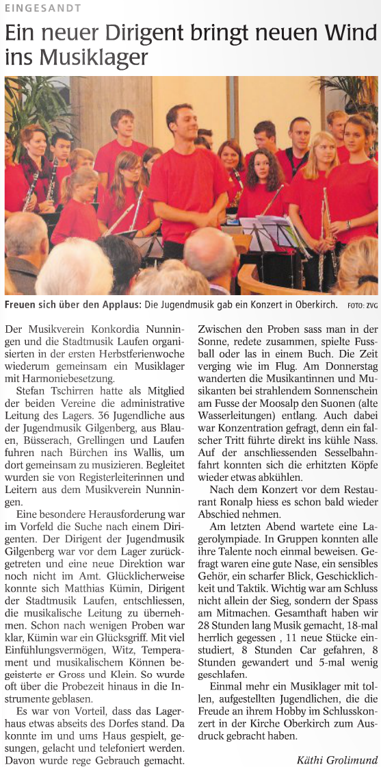 Wochenblatt für das Schwarzbubenland und das Laufental   Nr. 43   23. Oktober 2014   Seite 23