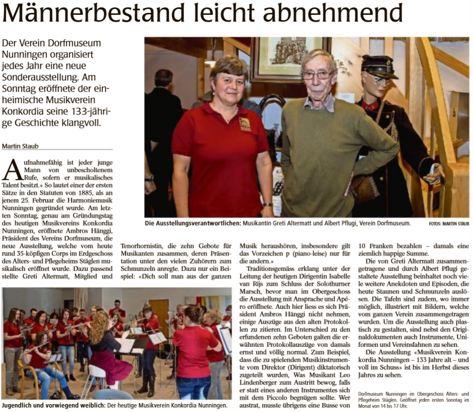 Wochenblatt für das Schwarzbubenland und das Laufental - Nr. 9 - 1. März 2018 - Seite 1